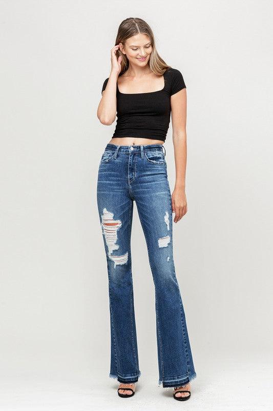 Mid Rise Flare Jeans- Doss Dollz