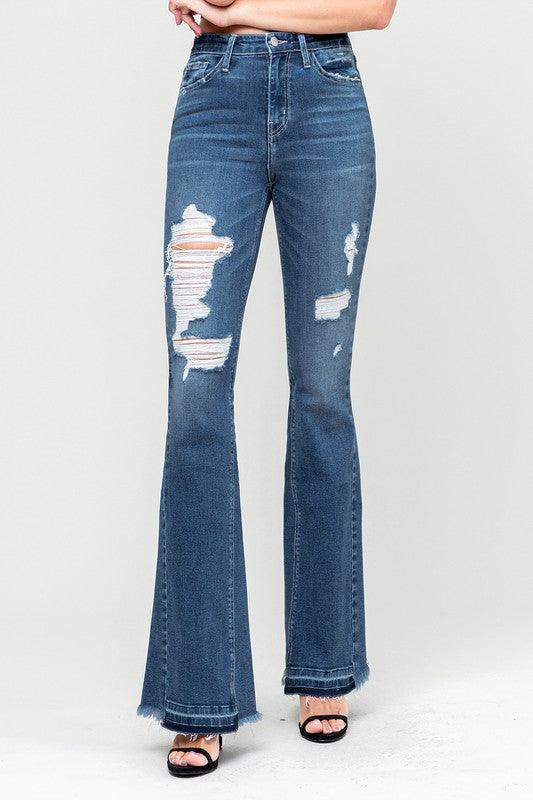 Mid Rise Flare Jeans- Doss Dollz