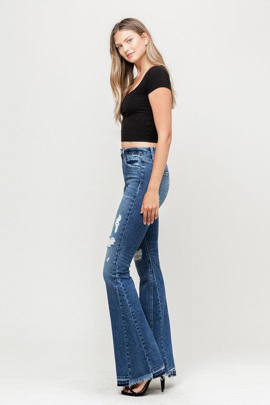 Mid Rise Flare Jeans- Doss Dollz