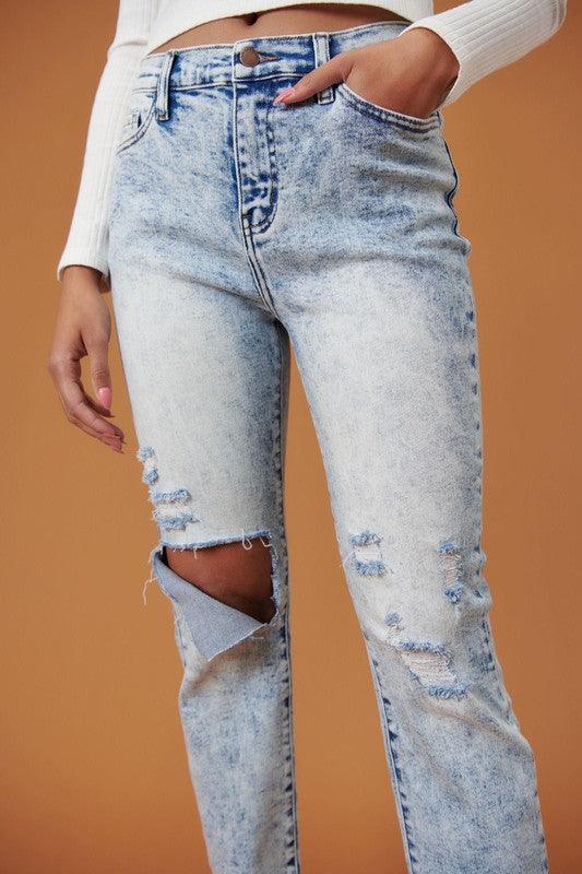 Mid Rise Flare Jeans- Doss Dollz