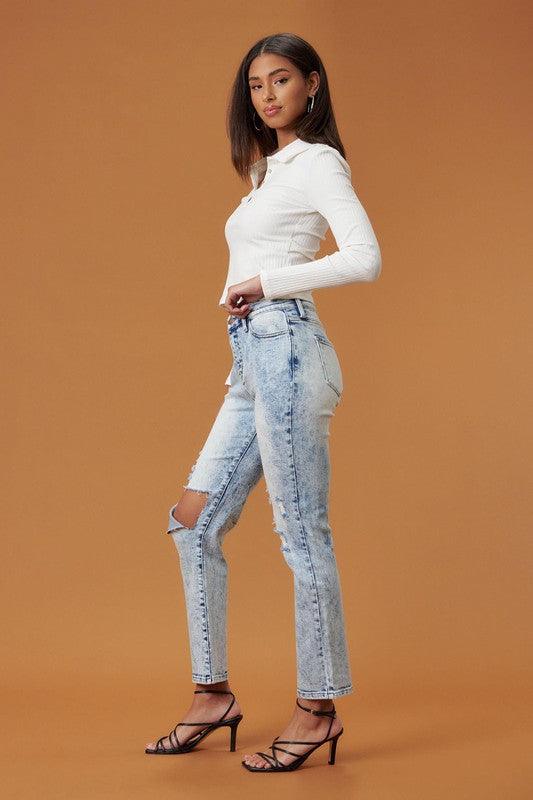 Mid Rise Flare Jeans- Doss Dollz