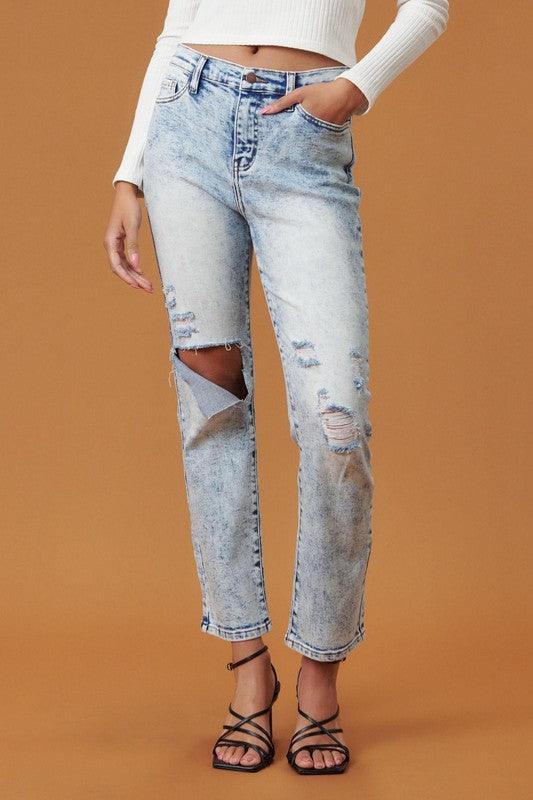 Mid Rise Flare Jeans- Doss Dollz