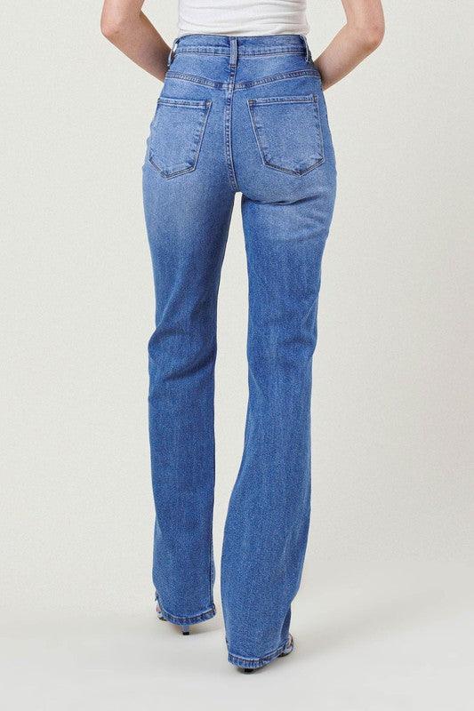 Mid Rise Flare Jeans- Doss Dollz