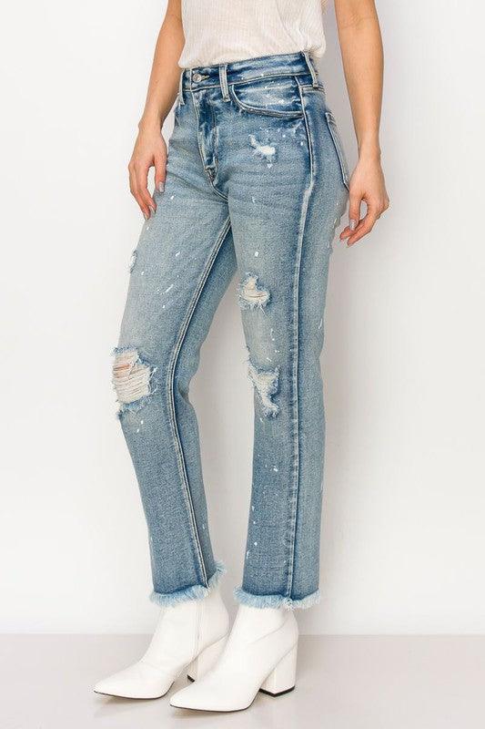 Mid Rise Flare Jeans- Doss Dollz