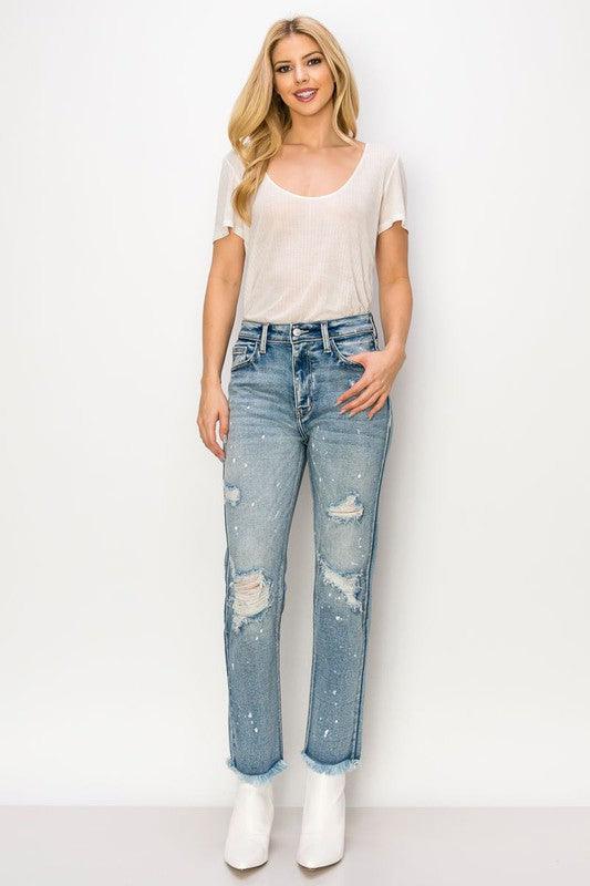 Mid Rise Flare Jeans- Doss Dollz