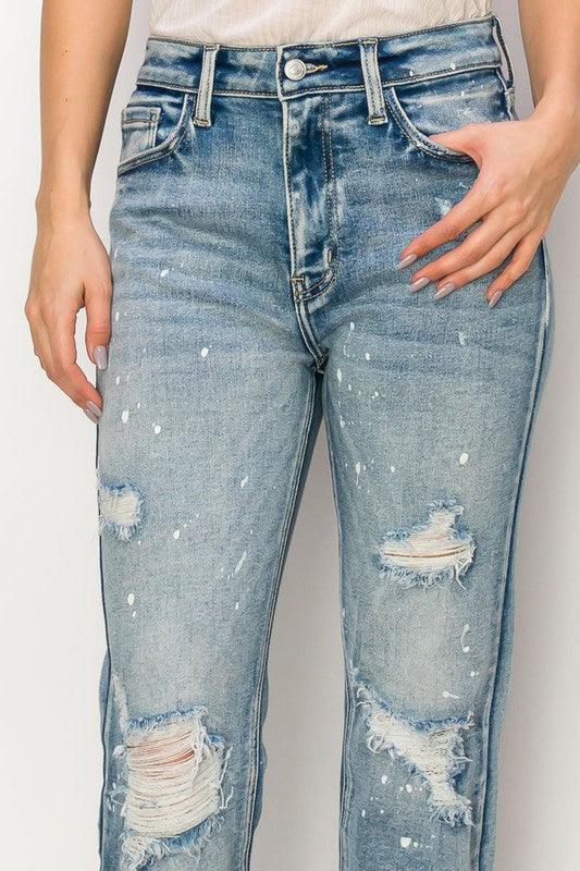 Mid Rise Flare Jeans- Doss Dollz