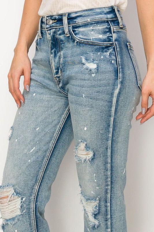 Mid Rise Flare Jeans- Doss Dollz