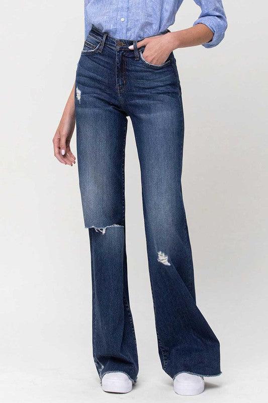 Mid Rise Flare Jeans- Doss Dollz