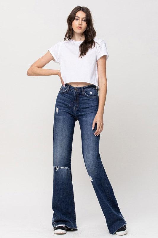 Mid Rise Flare Jeans- Doss Dollz