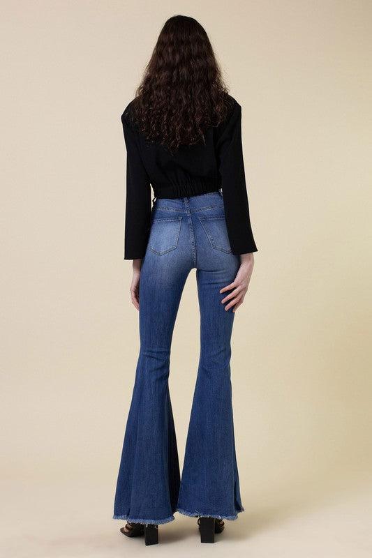 Mid Rise Flare Jeans- Doss Dollz