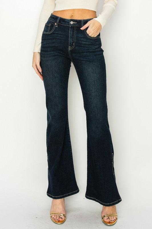 Mid Rise Flare Jeans- Doss Dollz