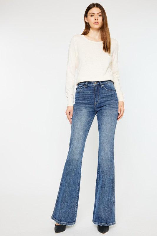 Mid Rise Flare Jeans- Doss Dollz