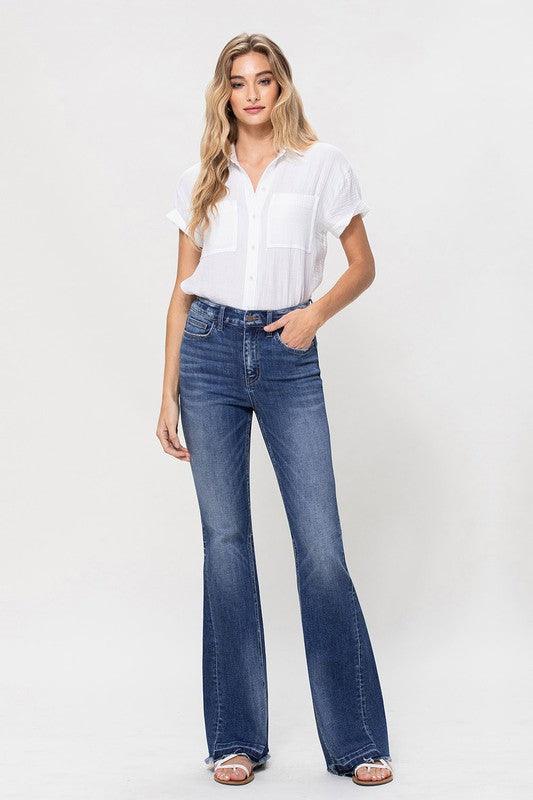 Mid Rise Flare Jeans- Doss Dollz