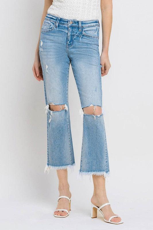 Mid Rise Flare Jeans- Doss Dollz