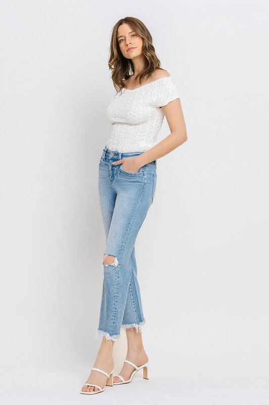 Mid Rise Flare Jeans- Doss Dollz