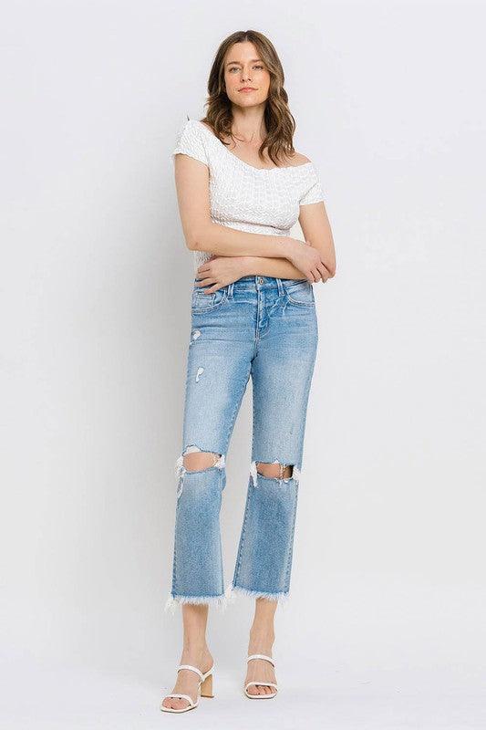 Mid Rise Flare Jeans- Doss Dollz