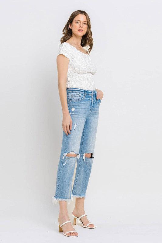 Mid Rise Flare Jeans- Doss Dollz