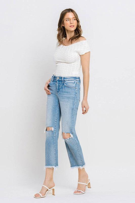 Mid Rise Flare Jeans- Doss Dollz