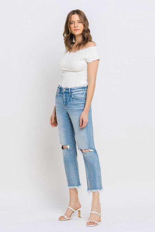 Mid Rise Flare Jeans- Doss Dollz