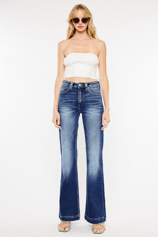 Mid Rise Flare Jeans- Doss Dollz