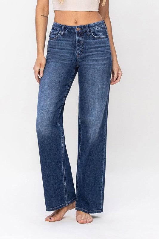 Mid Rise Flare Jeans- Doss Dollz