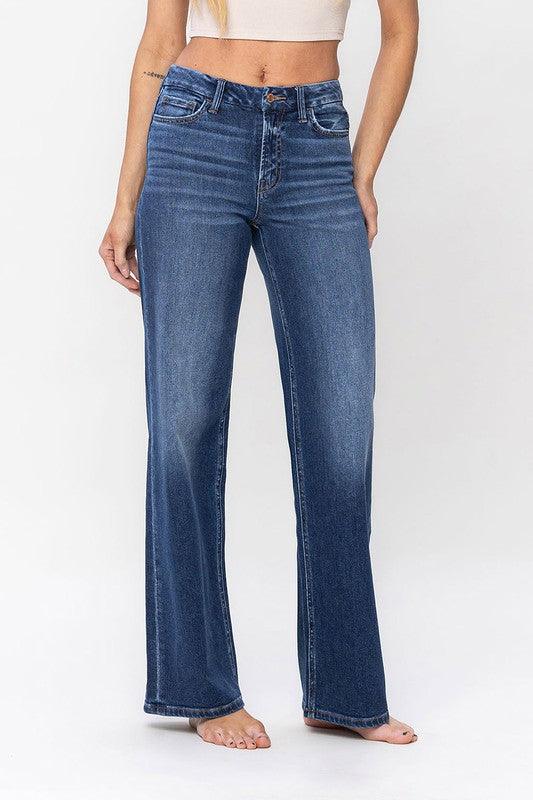 Mid Rise Flare Jeans- Doss Dollz