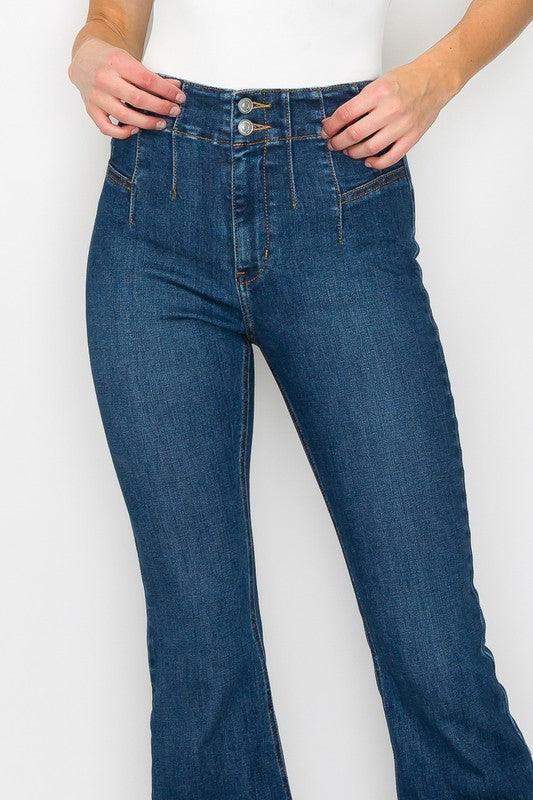 Mid Rise Flare Jeans- Doss Dollz