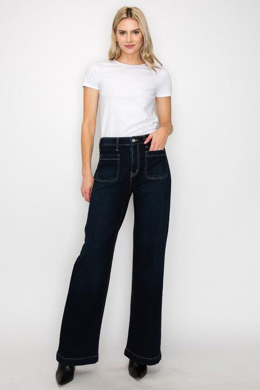 Mid Rise Flare Jeans- Doss Dollz