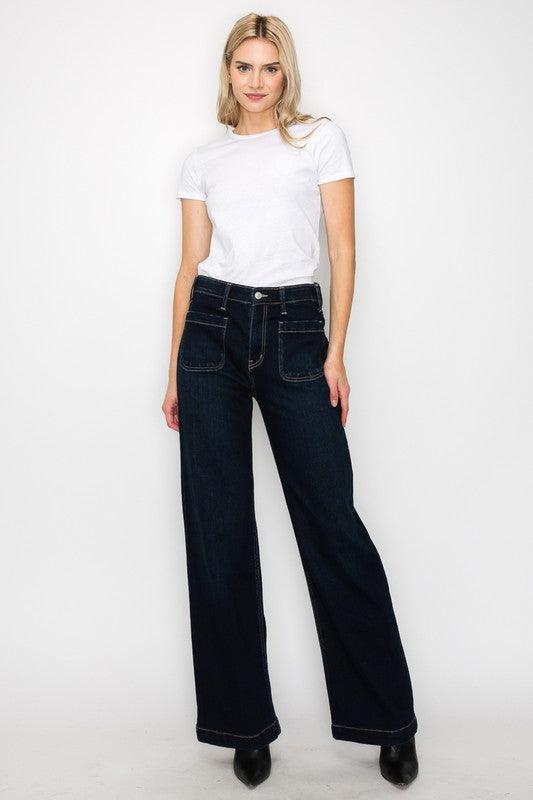 Mid Rise Flare Jeans- Doss Dollz