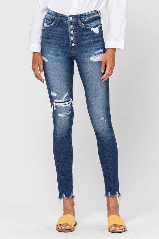 Mid Rise Flare Jeans- Doss Dollz