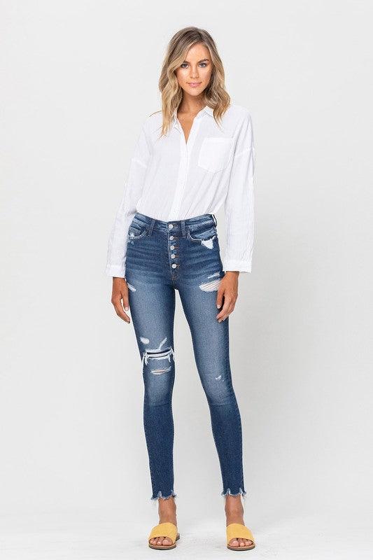 Mid Rise Flare Jeans- Doss Dollz