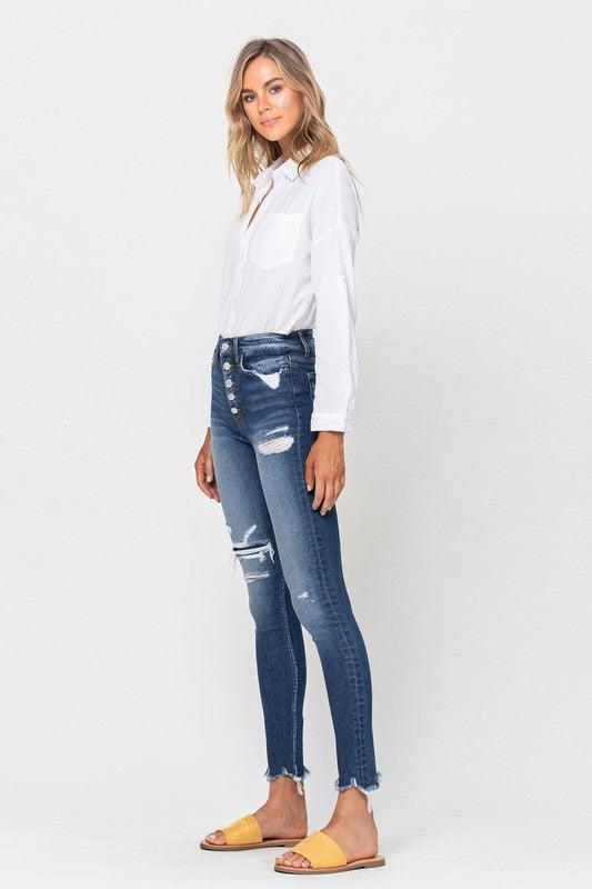 Mid Rise Flare Jeans- Doss Dollz