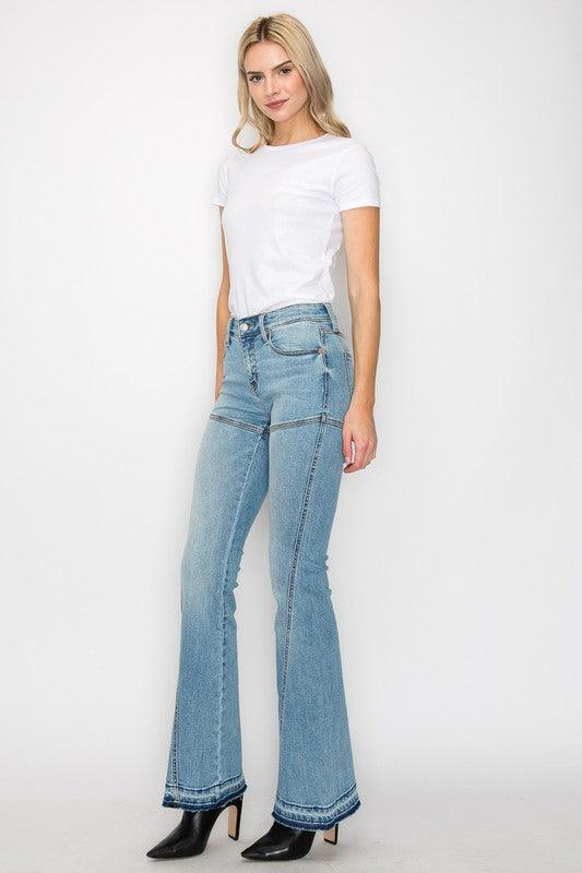 Mid Rise Flare Jeans- Doss Dollz