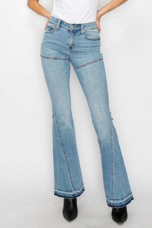 Mid Rise Flare Jeans- Doss Dollz