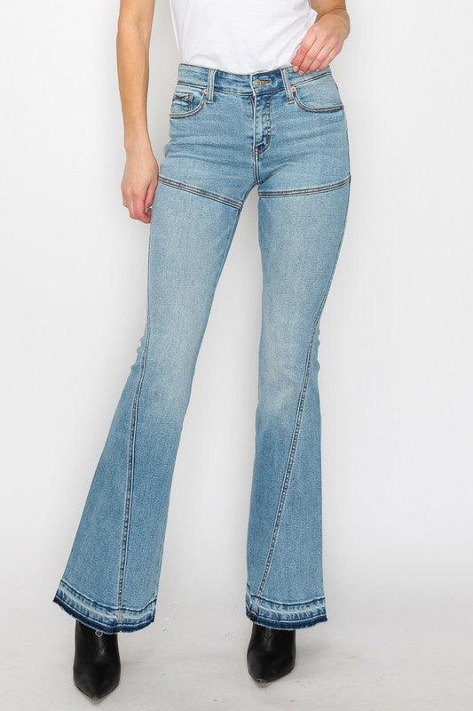 Mid Rise Flare Jeans- Doss Dollz