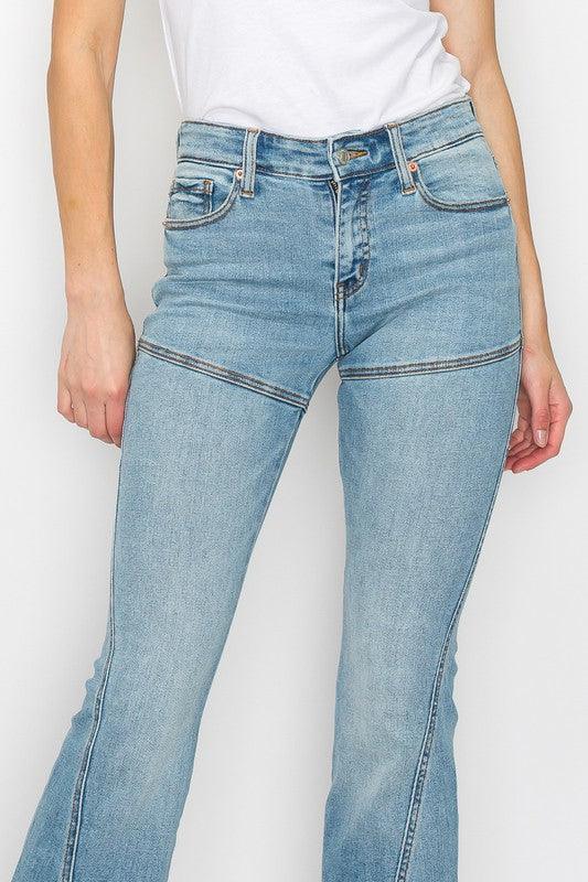 Mid Rise Flare Jeans- Doss Dollz