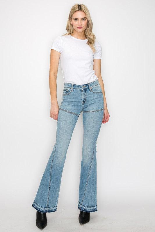 Mid Rise Flare Jeans- Doss Dollz