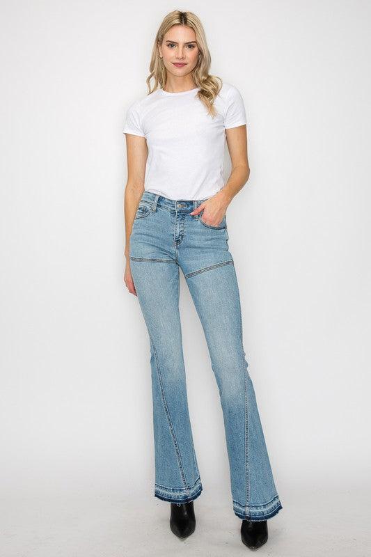 Mid Rise Flare Jeans- Doss Dollz