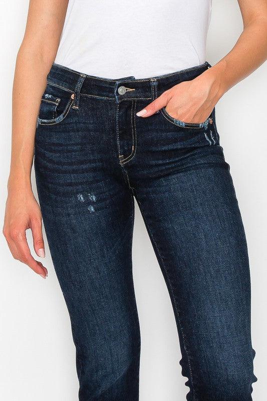 Mid Rise Flare Jeans- Doss Dollz