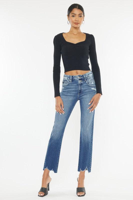 Mid Rise Flare Jeans- Doss Dollz