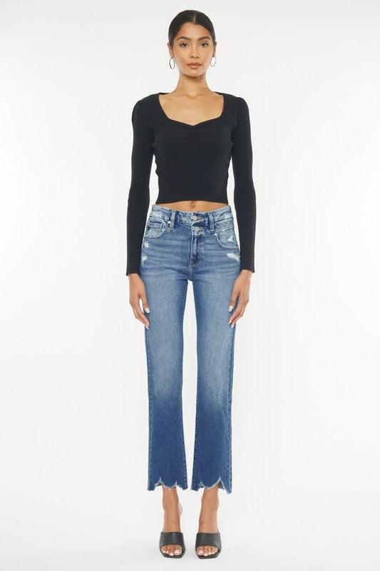 Mid Rise Flare Jeans- Doss Dollz