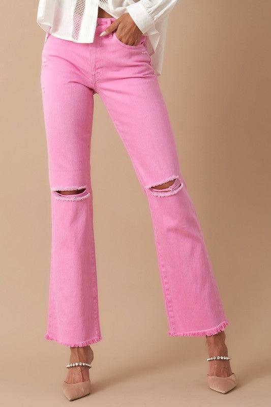 Mid Rise Flare Jeans- Doss Dollz