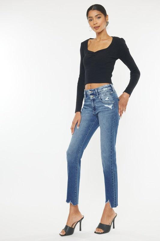 Mid Rise Flare Jeans- Doss Dollz