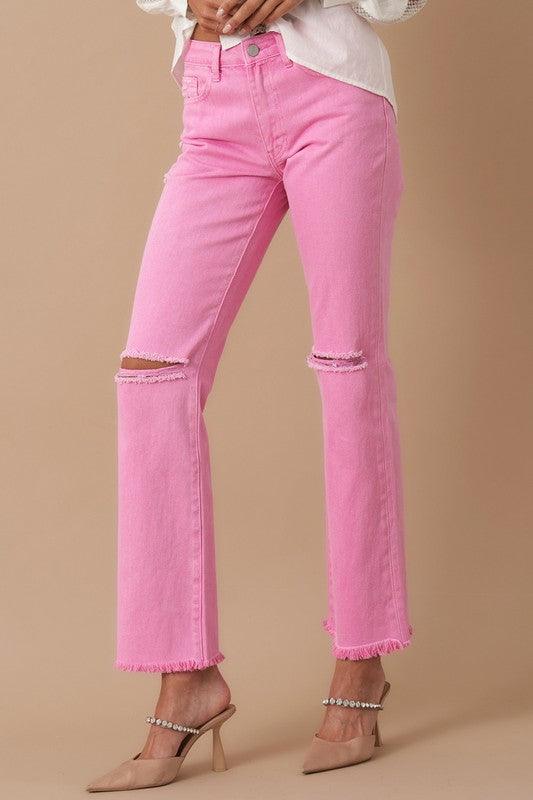 Mid Rise Flare Jeans- Doss Dollz