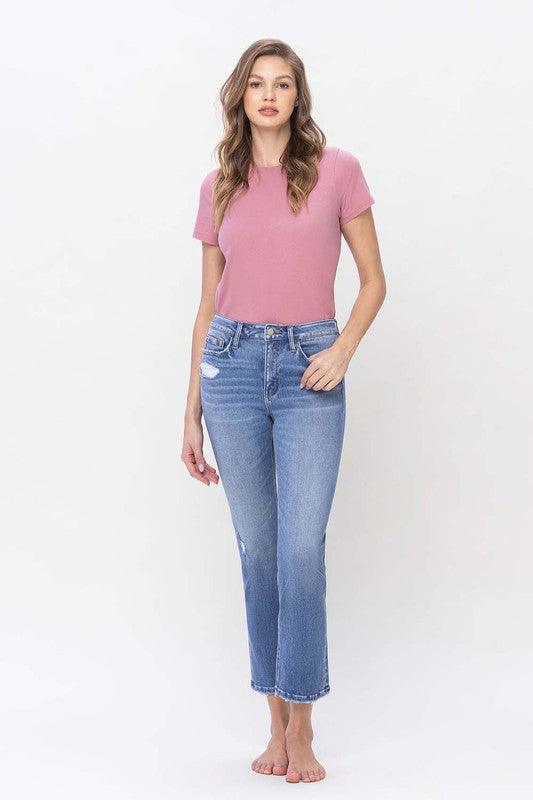 Mid Rise Flare Jeans- Doss Dollz