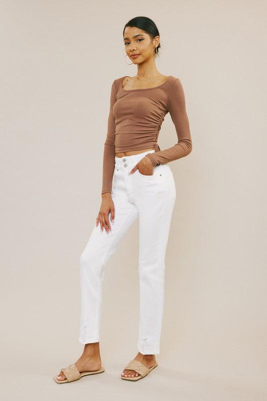 Mid Rise Flare Jeans- Doss Dollz