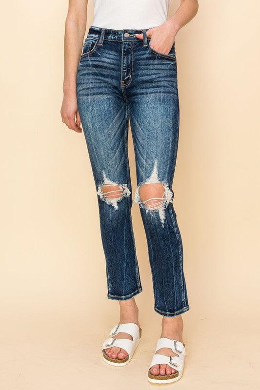 Mid Rise Flare Jeans- Doss Dollz