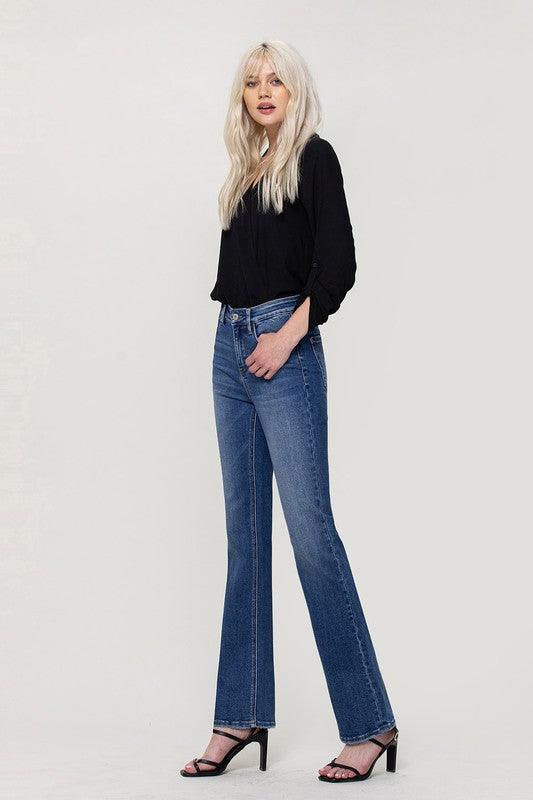 Mid Rise Flare Jeans- Doss Dollz