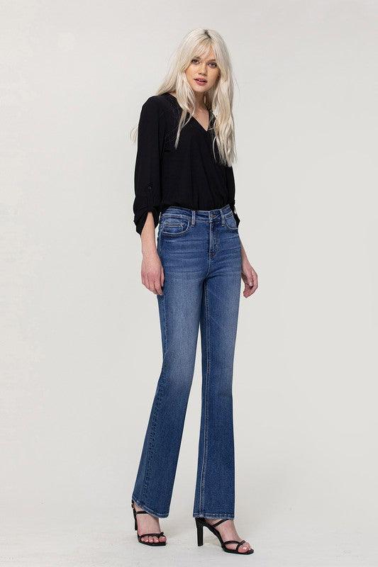 Mid Rise Flare Jeans- Doss Dollz