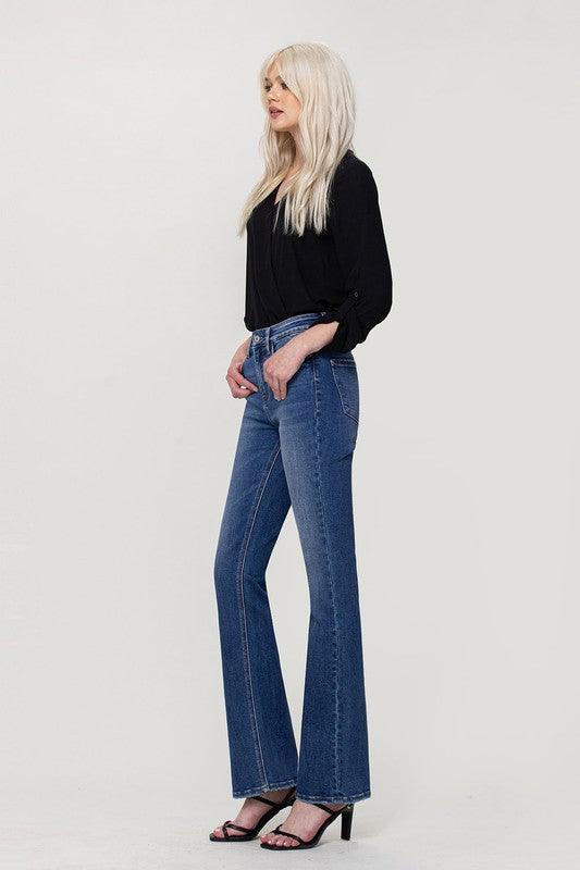 Mid Rise Flare Jeans- Doss Dollz